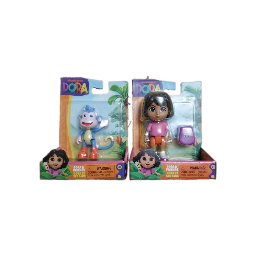 Nickelodeon Dora And Friends Dora with Backpack And Boots  2.5  set of 2 New